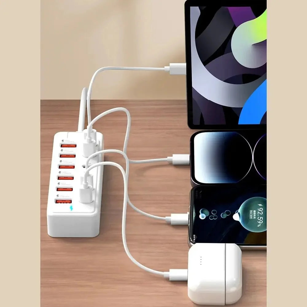 Twelve-Port USB-A and USB-C Desktop Hub