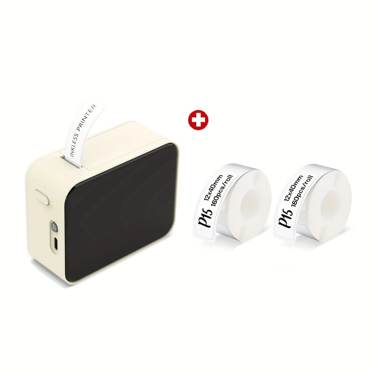 P15 Bluetooth-etikettenprinter zonder inkt, bundelopties