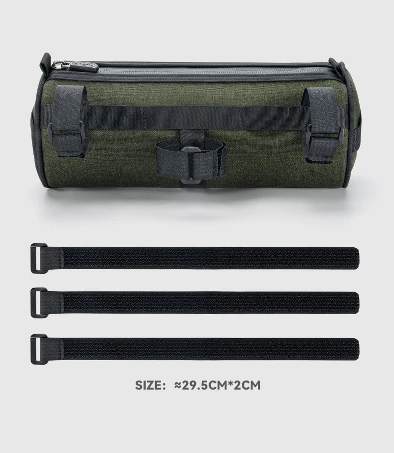 2L Bicycle Handlebar Bag with Shoulder Strap & 3-Point Mount