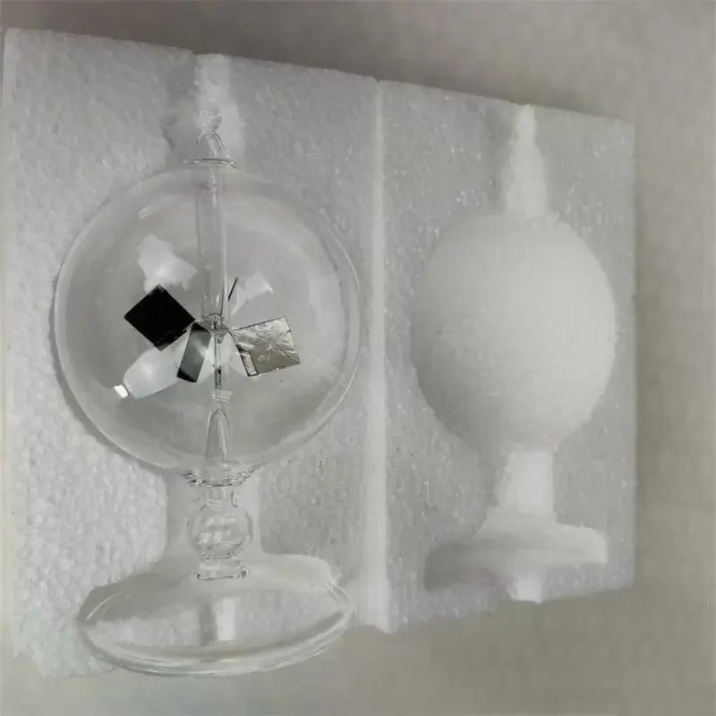 Glass Crookes Radiometer - Light-Driven Display