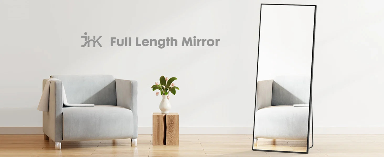 JHK 64" x 21" Full Body Wall Mirror with Aluminum Alloy Frame