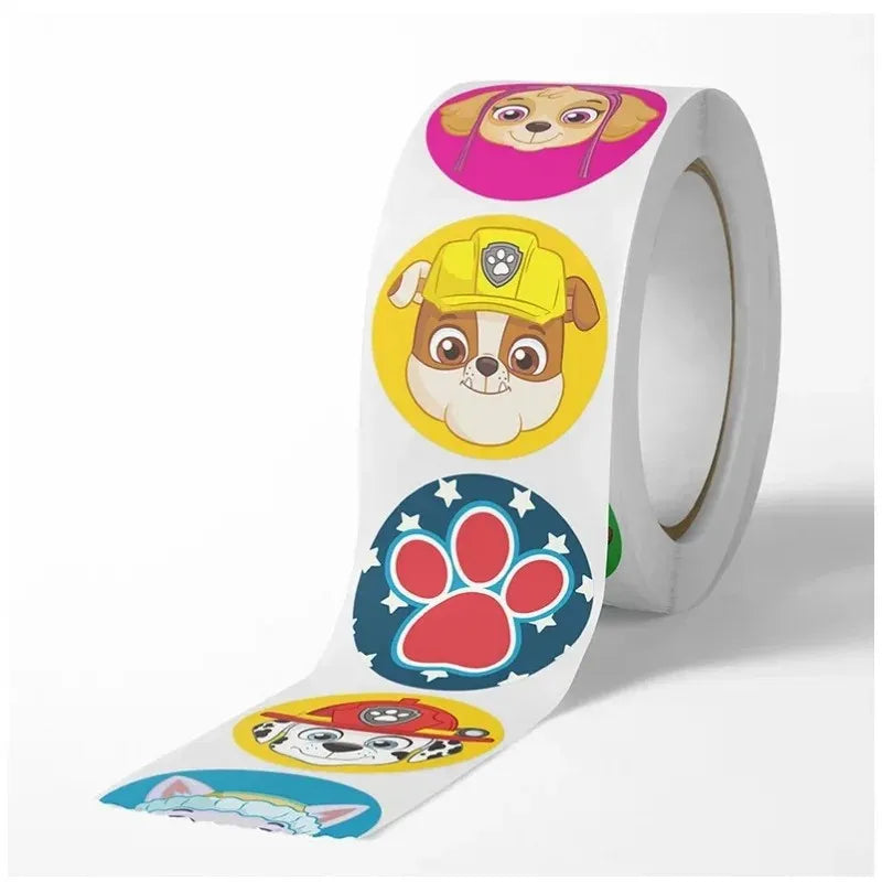 New 500PCS Paw Patrol Children's Cartoon Stickers Cute Kids Stationery Supplies School Teacher Supplies Reward Sticker Toys Gift 
