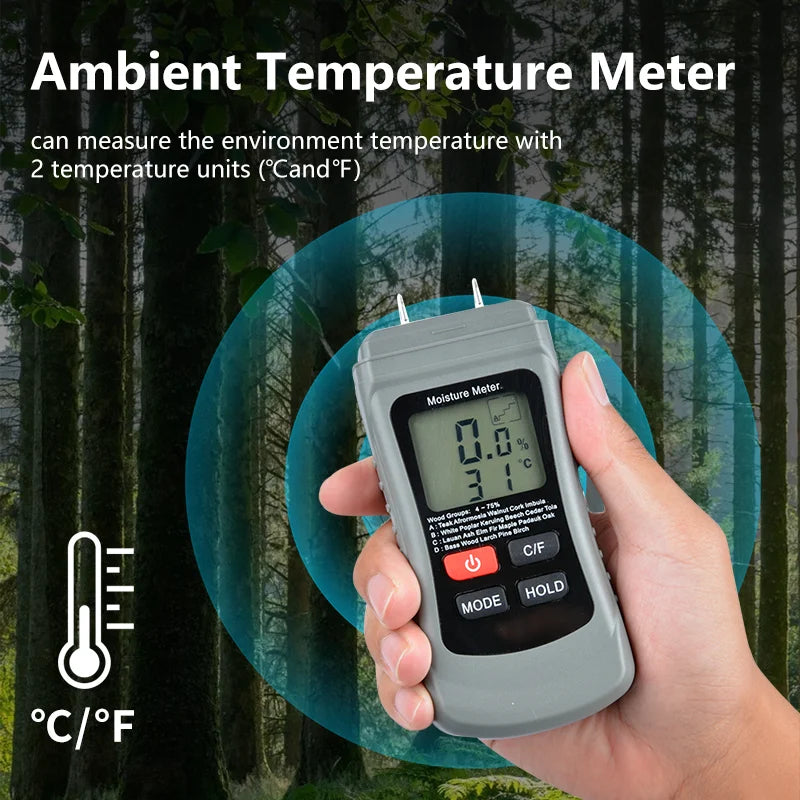 MT01 Pin-Type Wood Moisture and Temperature Meter
