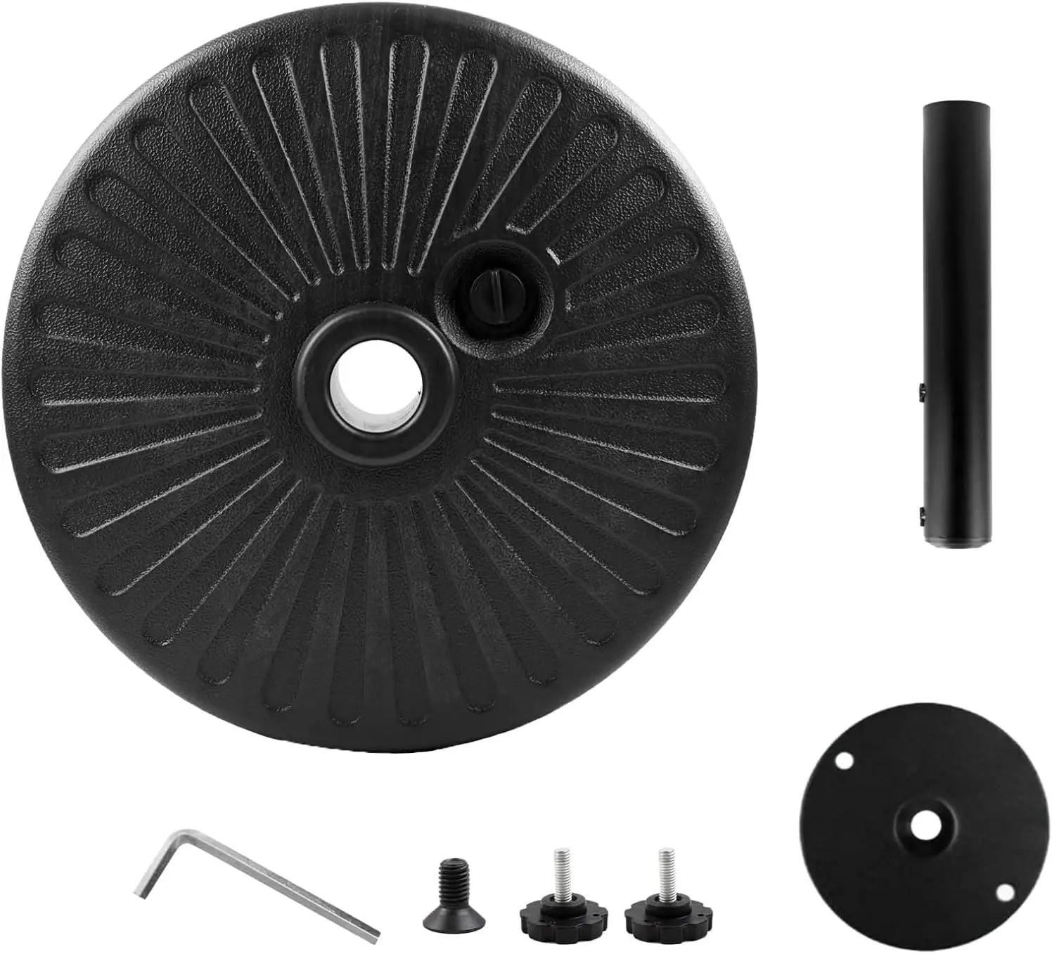 Adjustable Patio Umbrella Weighted Base, Fillable Anti-Wind Stand
