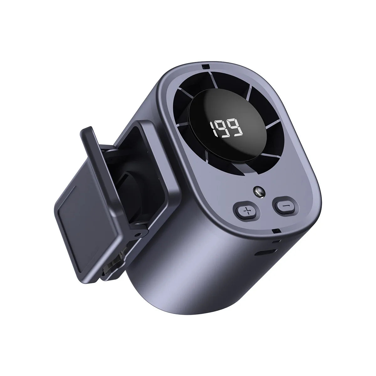 Tragbarer Clip-on-Ventilator mit LED-Licht