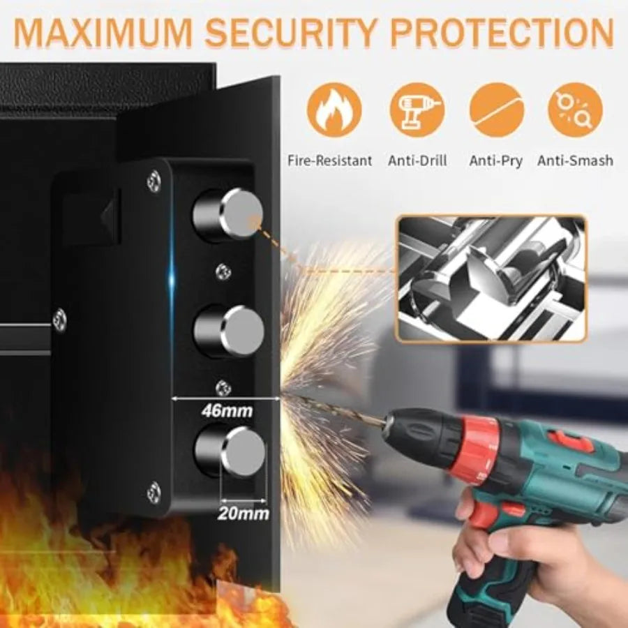 Fireproof Waterproof Safe 5.2 Cu Ft Digital Combo Lock