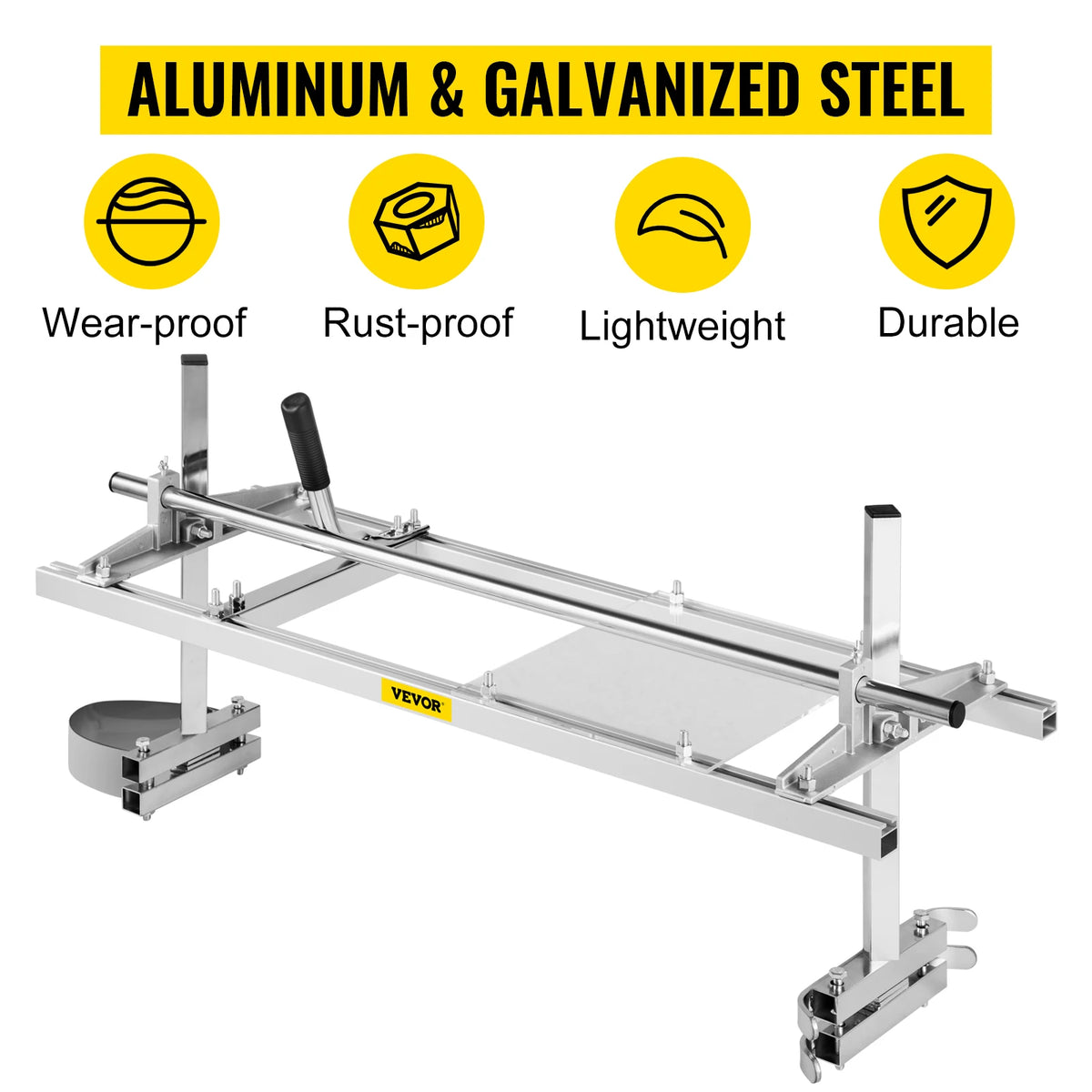 SucceBuy Kettensäge-Millingsägen 24 36 48 in Führungsstange Holz Holzzuschneidung tragbares Sawmill Aluminum Stahl Kettensäge-Mill