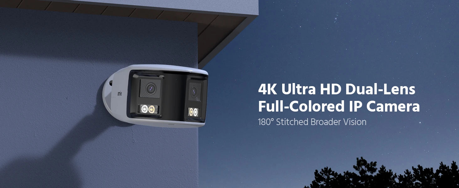 ANNKE 4K 8MP PoE Dual Lens Outdoor Security Camera