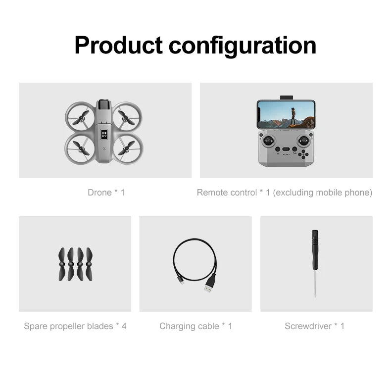 GT3 Mini Katlanabilir Drone 8K Çift Kameralı