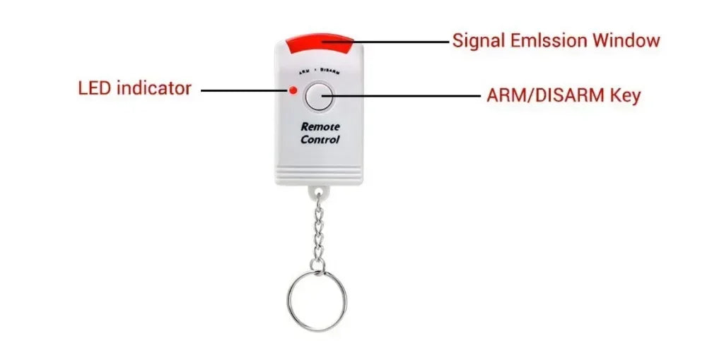 Allarme con Sensore di Movimento Wireless con Telecomando e Sirena da 105dB