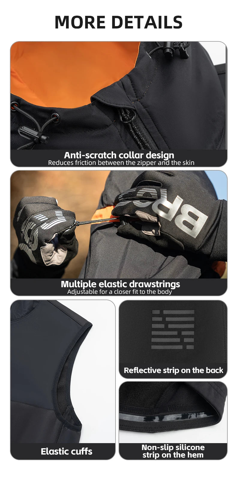 Winter Thermal Cycling Vest Windproof Fleece Sleeveless Jacket