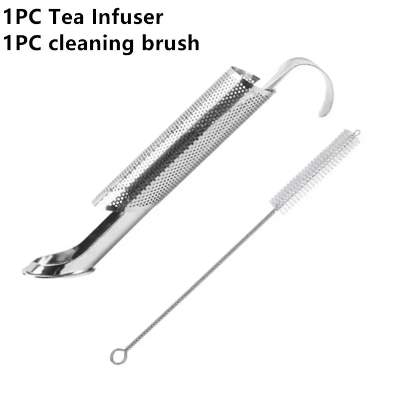 Stainless-Steel Tube Tea Infuser and Brush Options