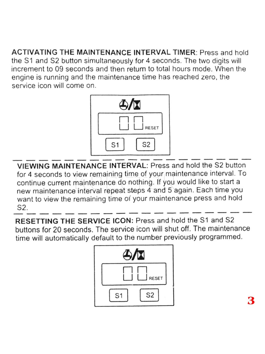 Inductive Engine Tachometer and Hour Meter