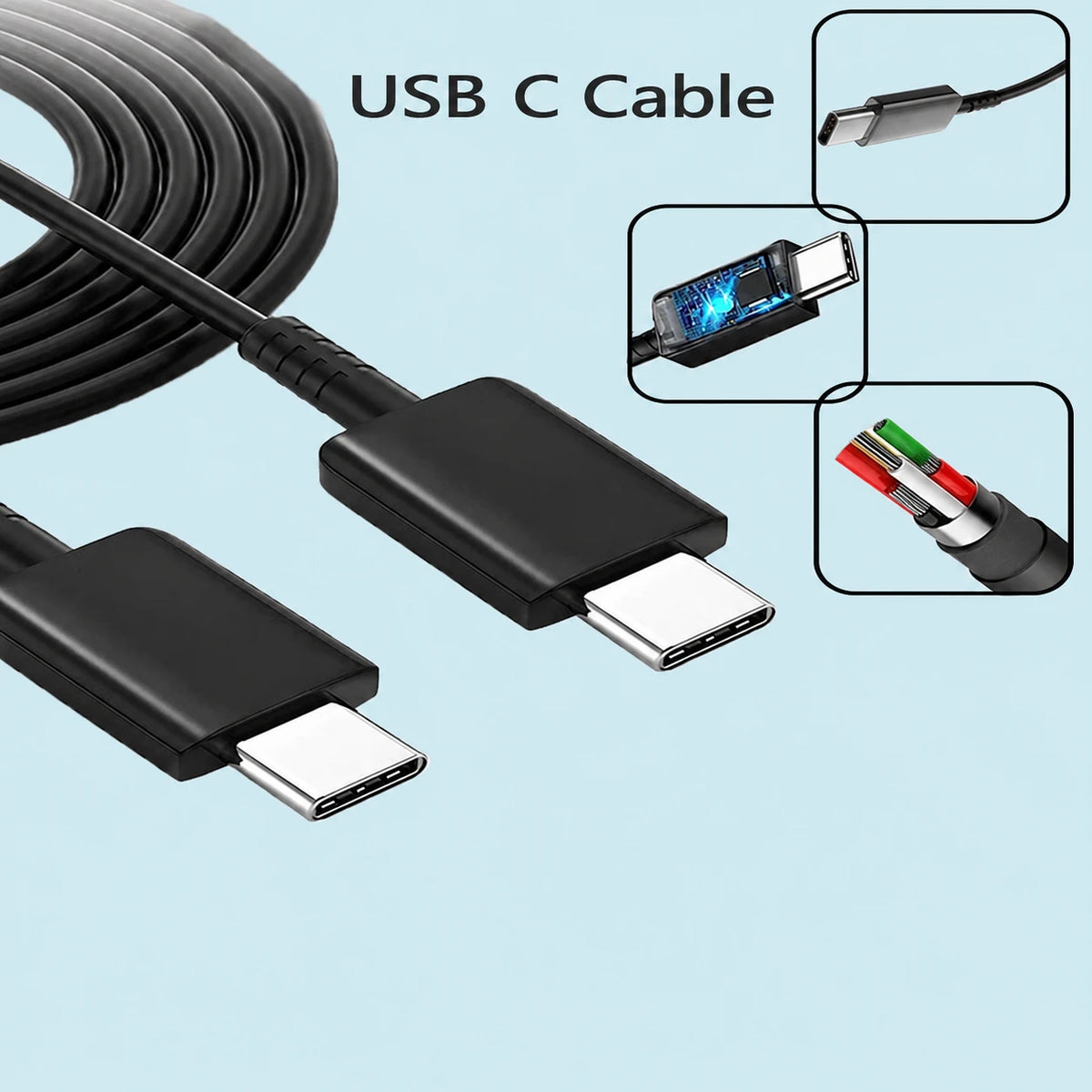 25 W nástenná nabíjačka USB-C - možnosti kábla a balenia viacerých kusov