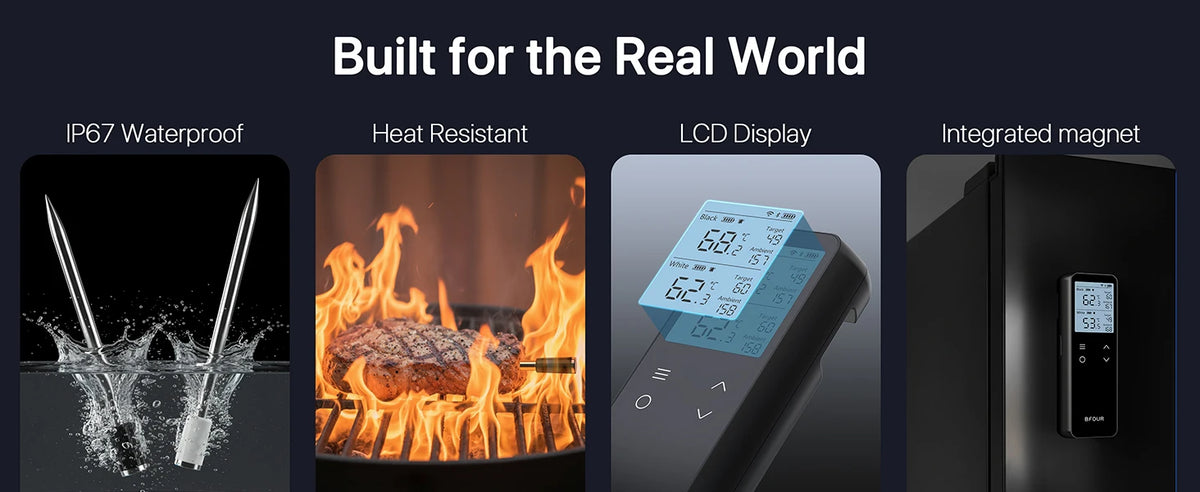 Wireless Digital Meat Thermometer with WiFi and Bluetooth