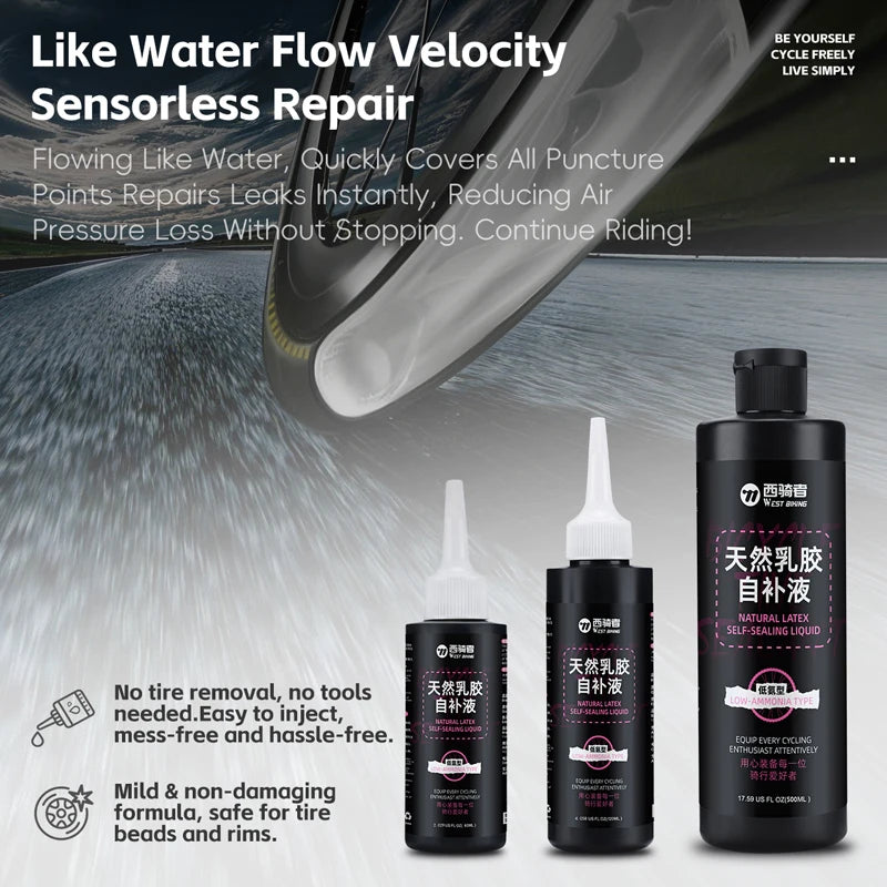WEST BIKING Latex Tubeless Dækforsegler