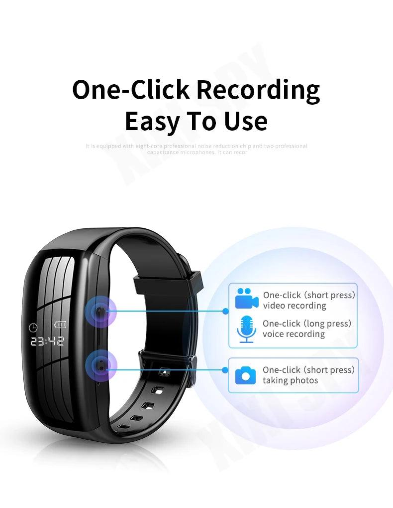 Mini camera watch 1080P HD DV Professional digital voice video recorder bracelet dictaphone small micro sound home secret Spy-shop.com