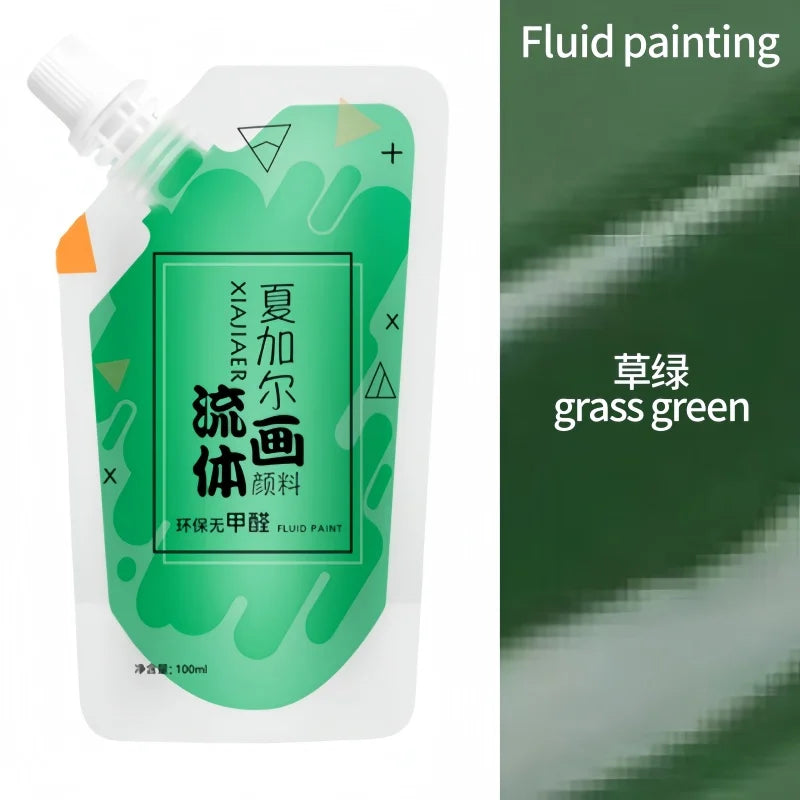 100ml Multi-farvet Flydende Akrylmaling Taske