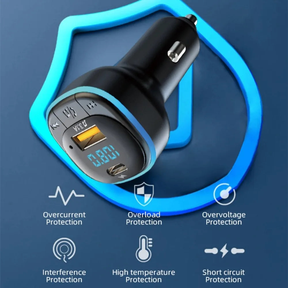 Πομπός FM Bluetooth C33 με διπλή θύρα USB