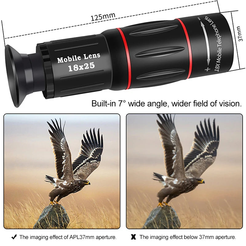 Clip-On Telephoto Lens for Compatible Smartphones