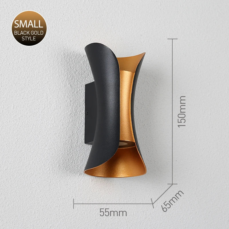 Warm-White LED Wall Light, 15cm/20cm Options