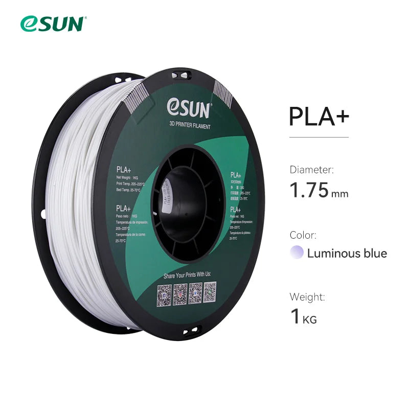 Filamento PLA+ para impressora 3D, 1.75 mm, bobina de 1 kg