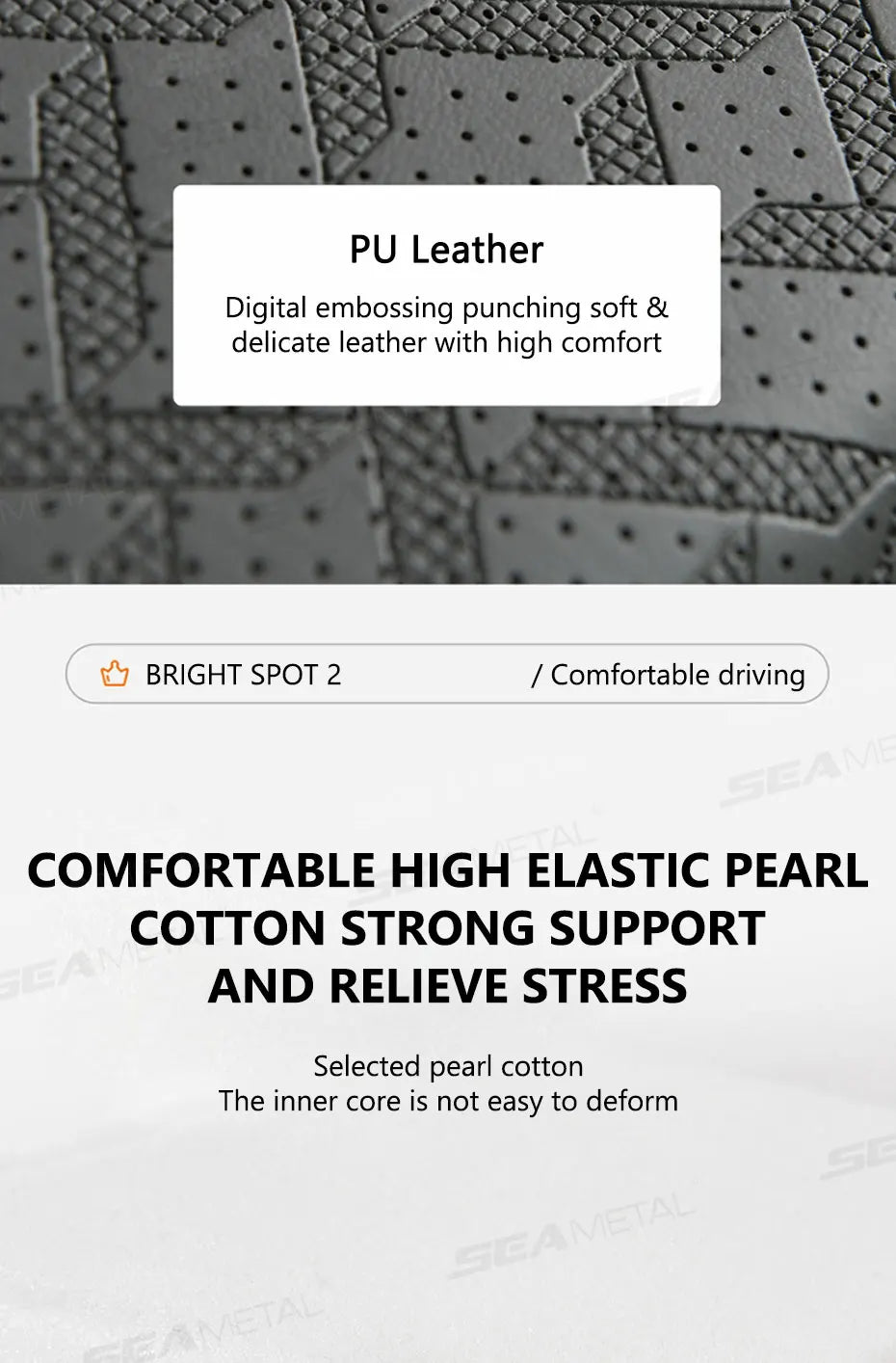 SEAMETAL 12 in 1 Car Arm Rest Cushion Multi-Pocket Center Console Cushion with Cup Holder/Tissue Holder Car Elbow Support Pad