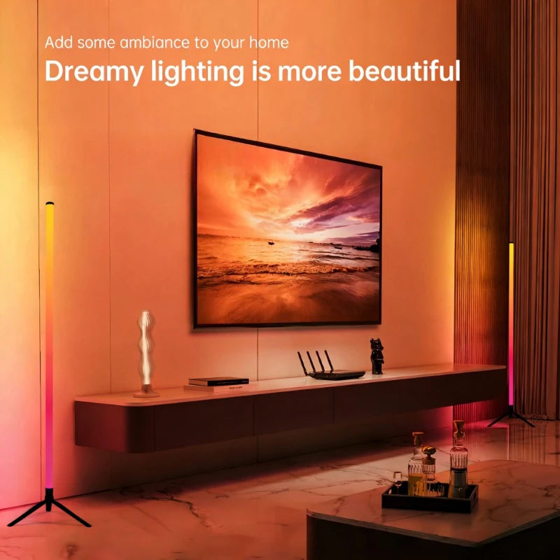 Lampe de sol d'ambiance RGB 120 cm