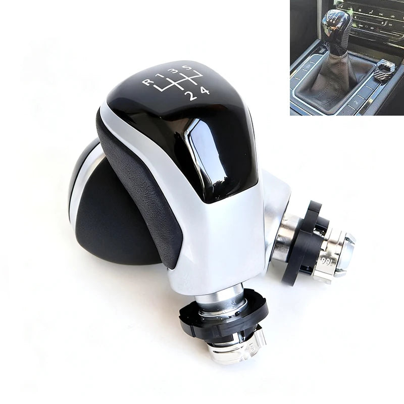 12mm 5 6 Speed Car Shift Gear Knob Lever For VW Golf Polo Bora Passat Ibiza 6J Seat Leon Mk1 Skoda Audi A4 B6 B7 B8 A6 A3