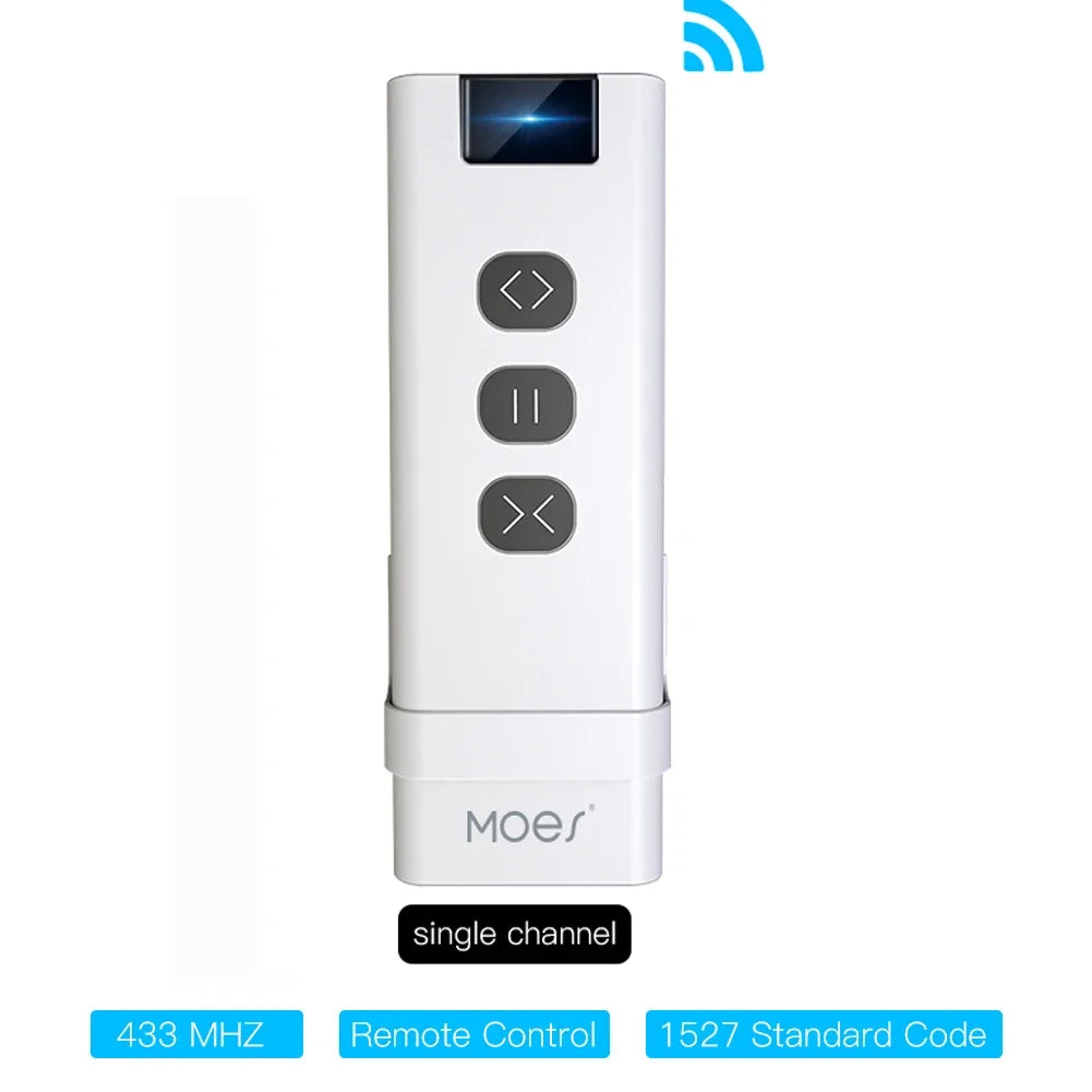 MOES WiFi RF433 Smart 2.5D Arc Glass Touch Curtain Switch for Roller Blinds Shutters Smart Life/Tuya APP Works Alexa Google Home