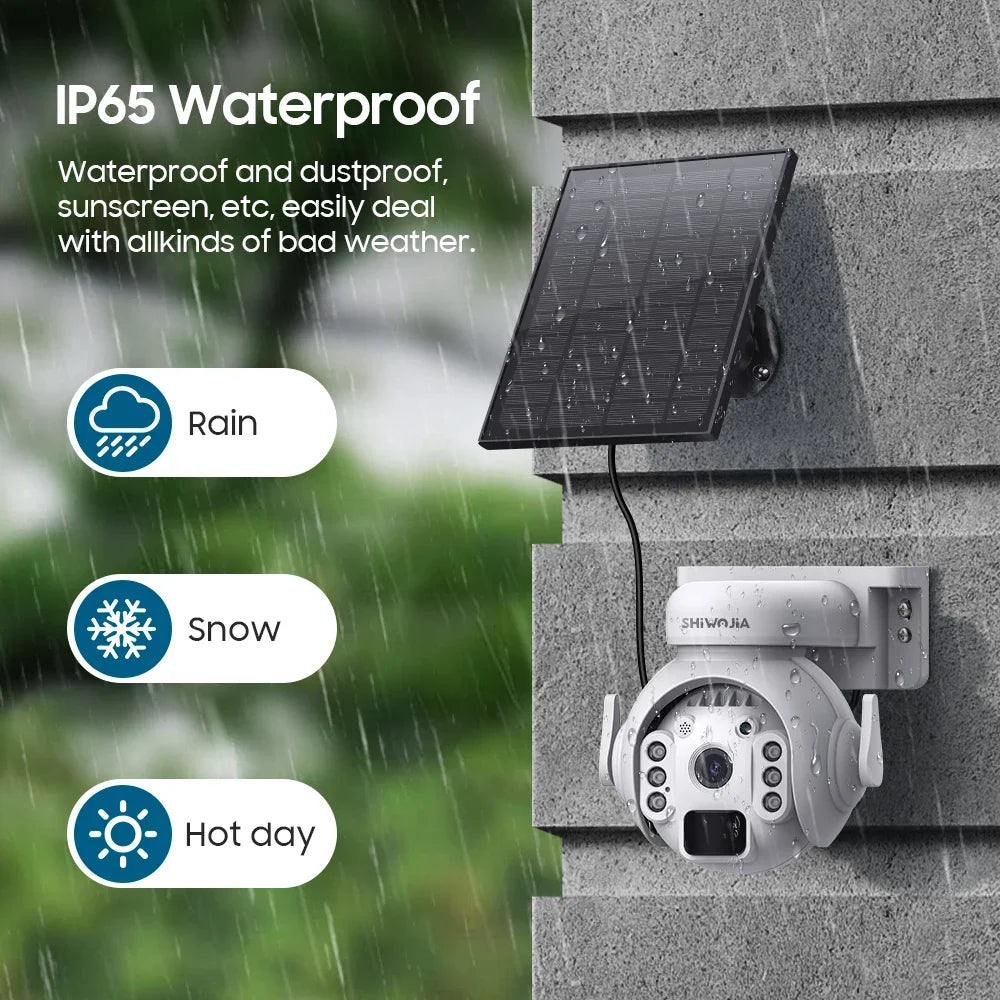 Solar Battery PTZ Camera - Wi-Fi or 4G Options
