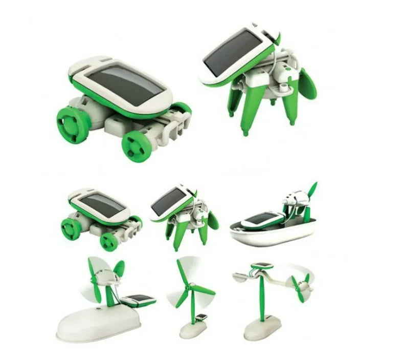 Robot Kits 6 in 1 DIY Solar Robot Science Experiment Creative Physics STEM Education Toys Enhance Assembly Skills Gifts