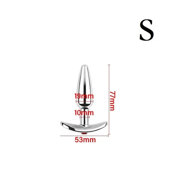 Small Size Metal Anal Beads Butt Plug Mini Rainbow Rose gold Butt Plug Crystal Jewelry Trainer Anal Dildo Masturbation Sex Toy 