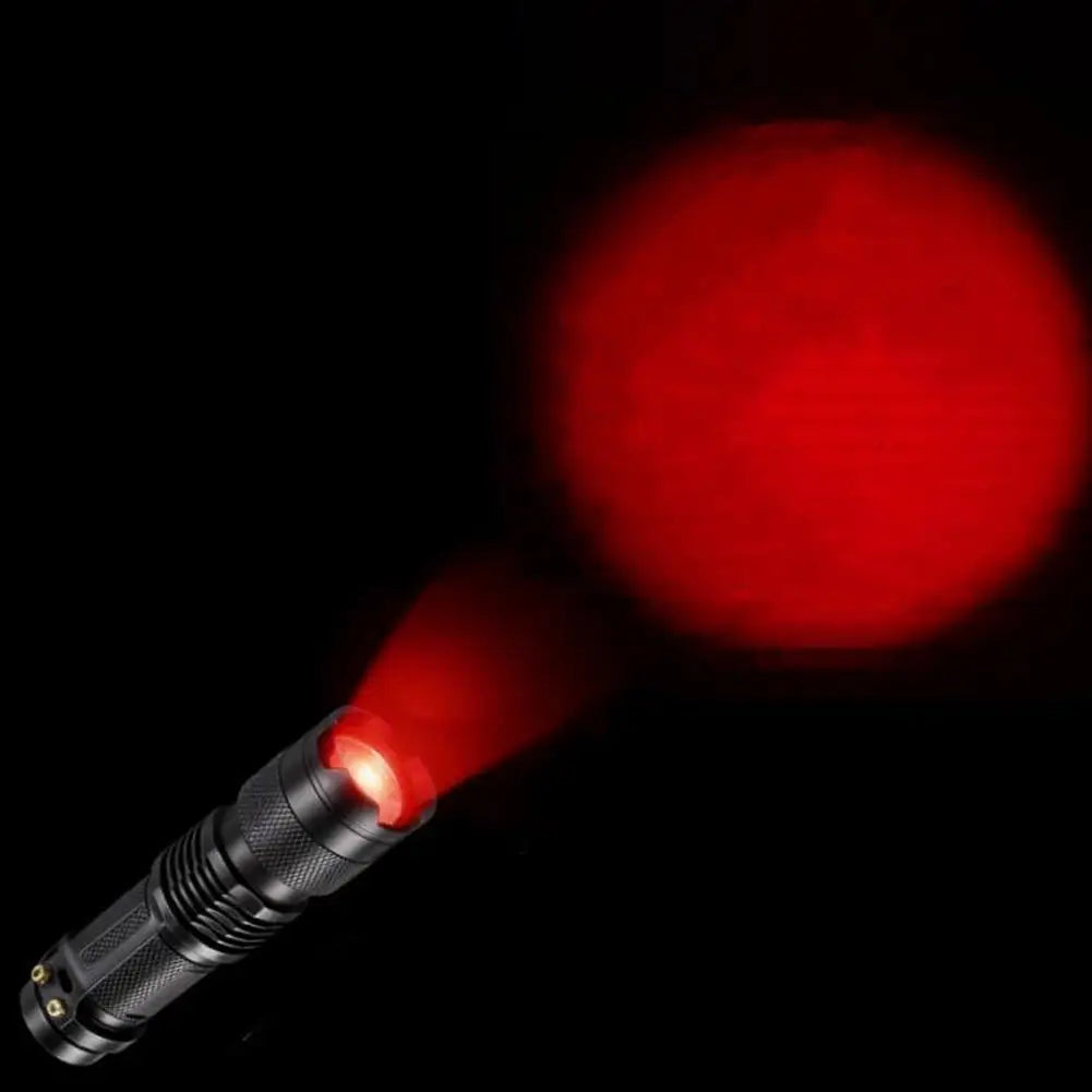 625 nm Red LED Flashlight with Adjustable Focus