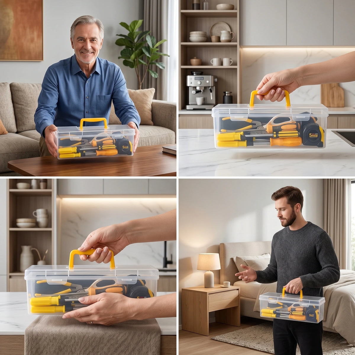 Small-Parts Organiser Trays, Single or Seven-Piece Set