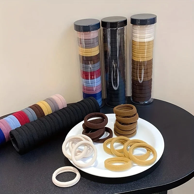 20pcs/can High Elastic Hair Ring French Style Bands Tie Thickened Hair Rope Basic Simple Head Rope For Women Girls Iddal Choice 