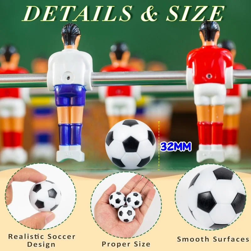 32 mm Foosball Balls, 6-, 8- or 10-Piece Pack
