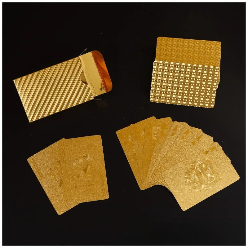 24K Gold Foil Playing Cards Deck - Perfect For Poker, Practical Jokes & Party Gifts Christmas Halloween Thanksgiving Gift 