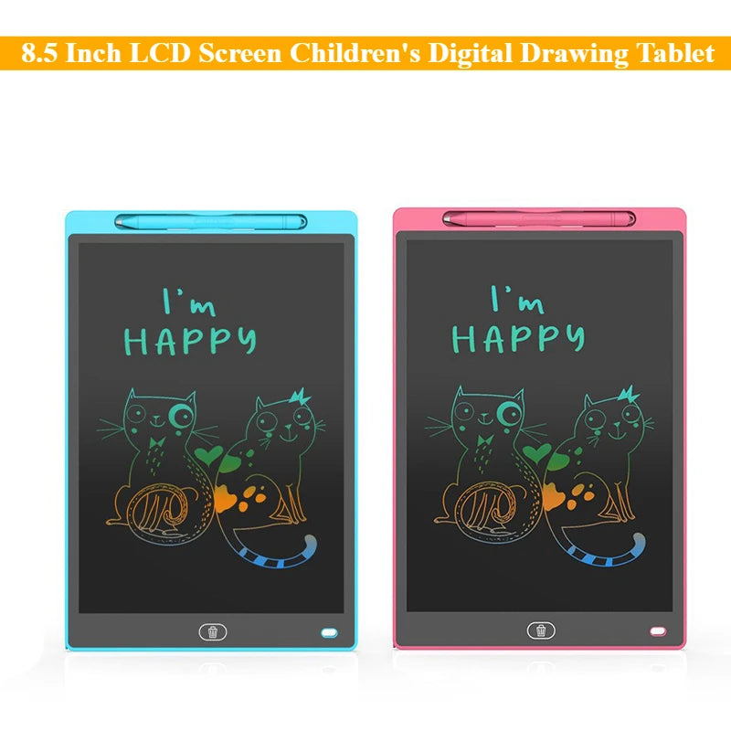 Tableta digital de dibujo para niños con pantalla LCD de 8.5 pulgadas, pizarra electrónica de escritura con lápiz óptico y pantalla LCD, regalo