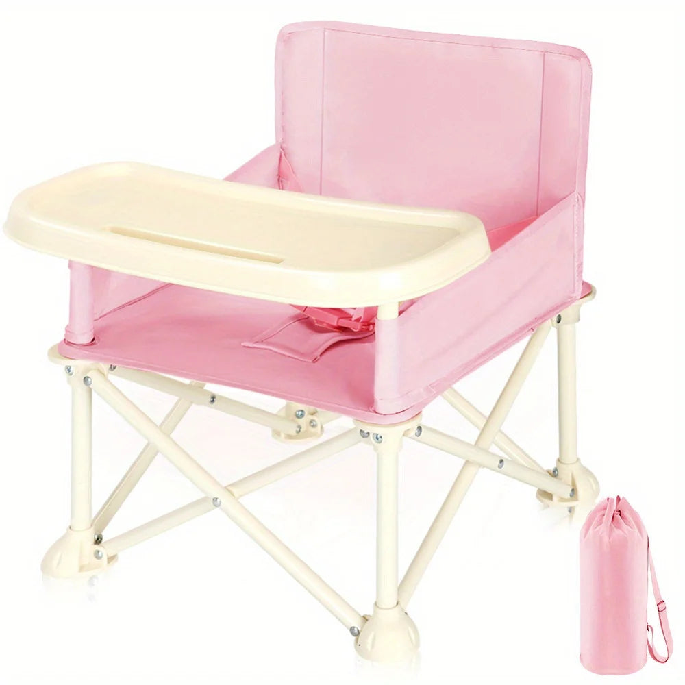 Stylish & Durable Baby High Chair with Adjustable Footrest and Detachable Cushion