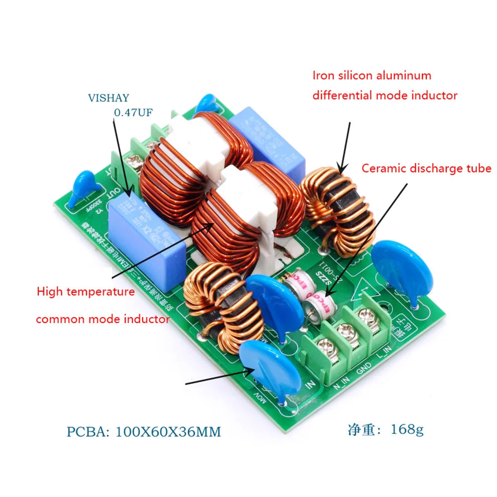 AC EMI-strømfiltermodul, alternativer på 15A eller 20A