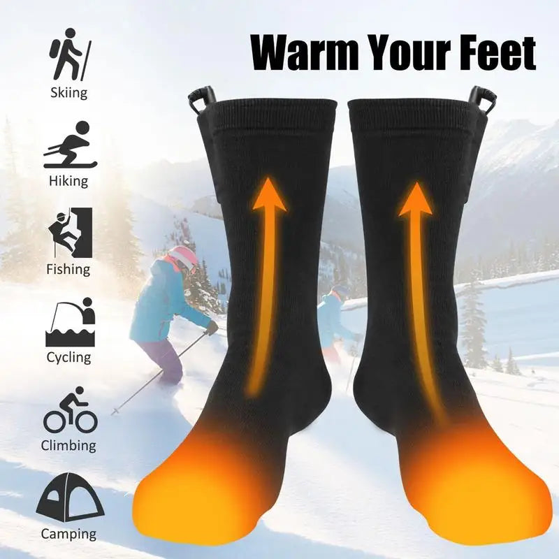 USB-Powered Heated Socks — One Pair
