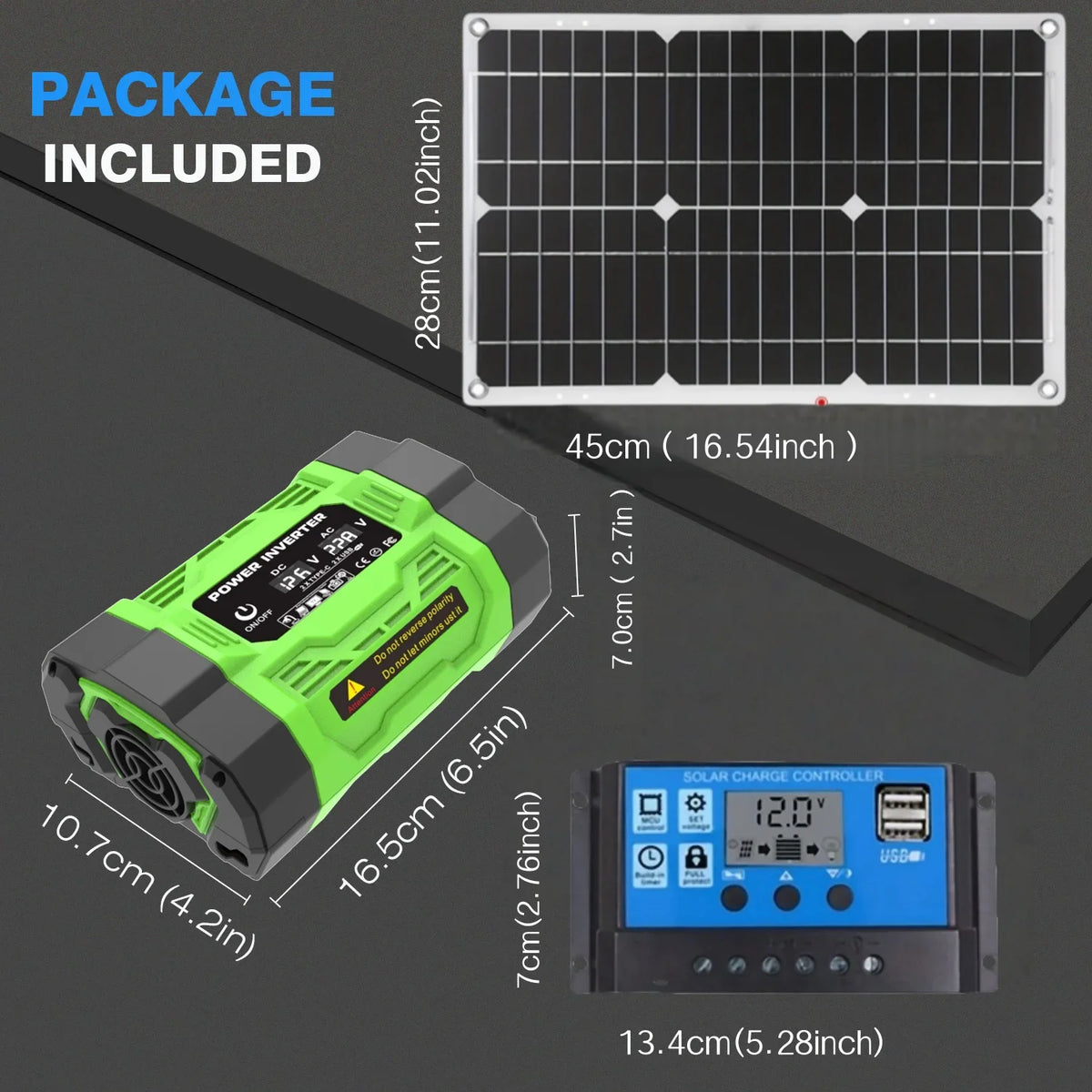 8000W solárny systém kit 12V na AC 220V/110V invertor +600W solárny panel +100A ovládač, vhodný pre nabíjanie RV, auta, notebookov