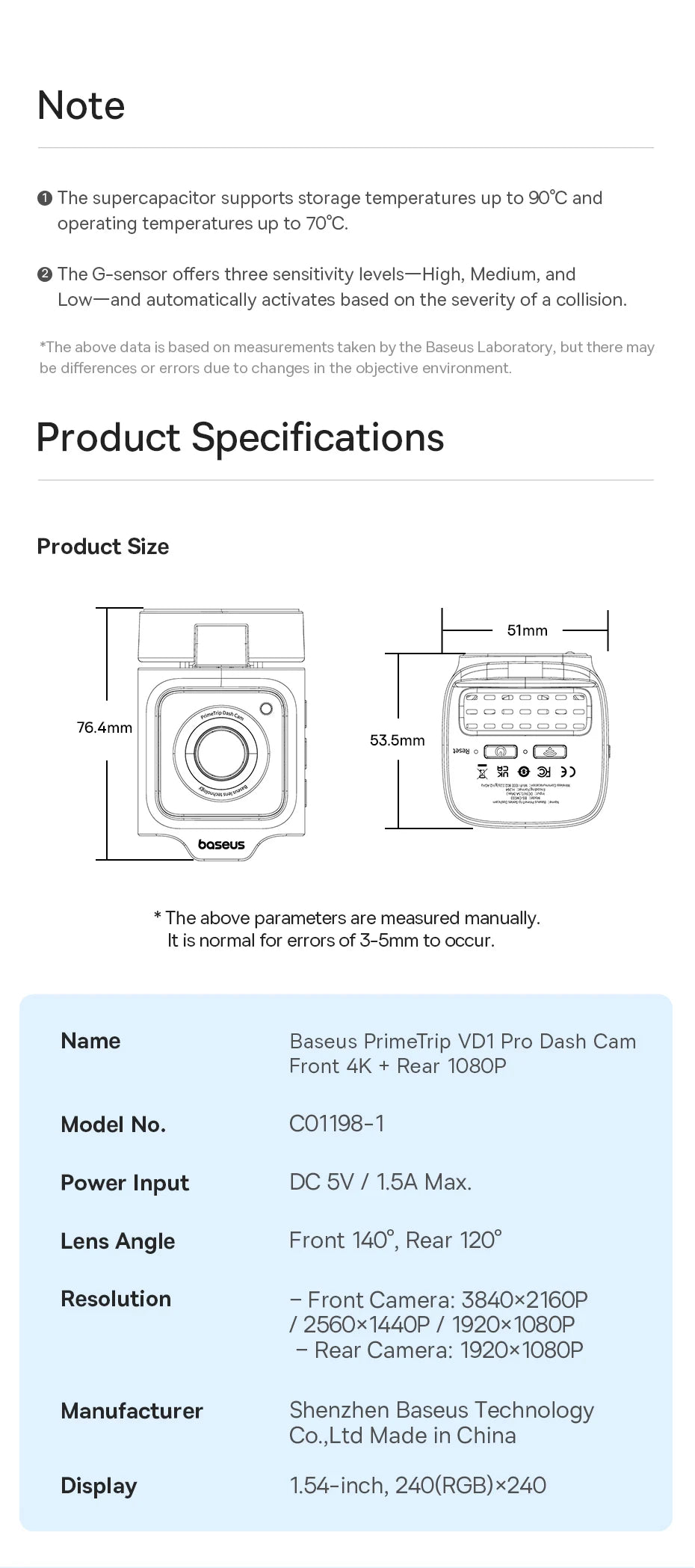 4K UHD kamera do auta se senzorem Sony, WiFi 6 a GPS záznamem