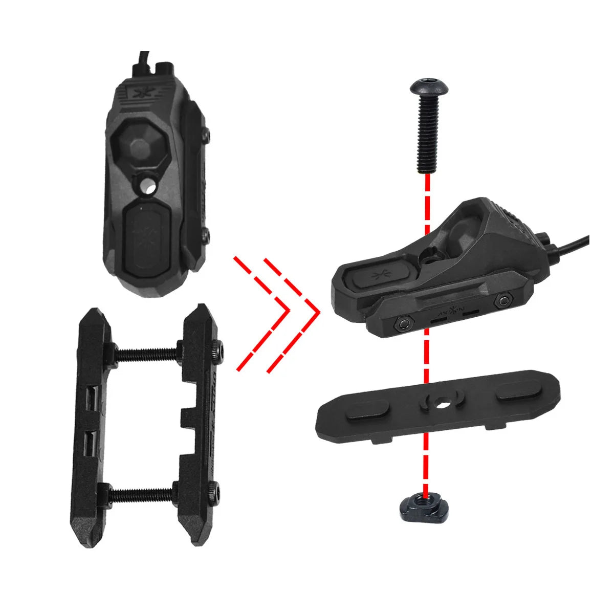 Surefire M600 M600C M300 Tactical Rifle AR15 Flashlight Airsoft Hunting Aisoft Rifle Gun Scout Light Axon Dual Function Switch