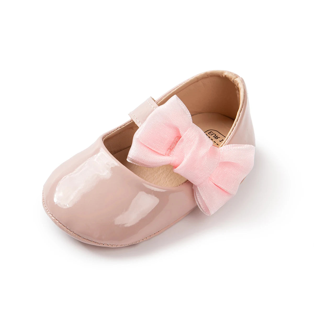 Newborn Baby Non‑Slip PU Walking Shoes with Soft Rubber Bottom