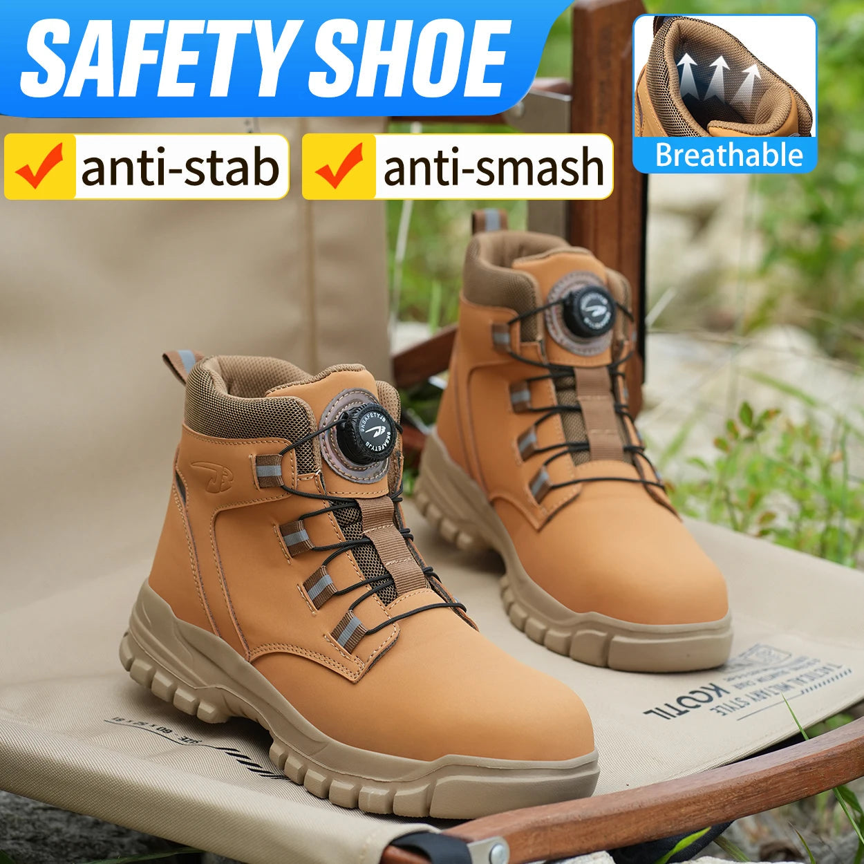 Waterproof Safety Boots Men Indestructible Steel Toe Work Boots Anti-smash Stab-resistant Safety Shoes Biker Botas Para Hombre 