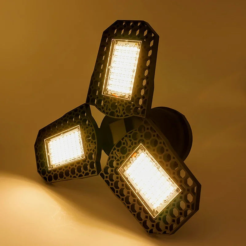 E27 LED Garage Light with 3 Adjustable Panels