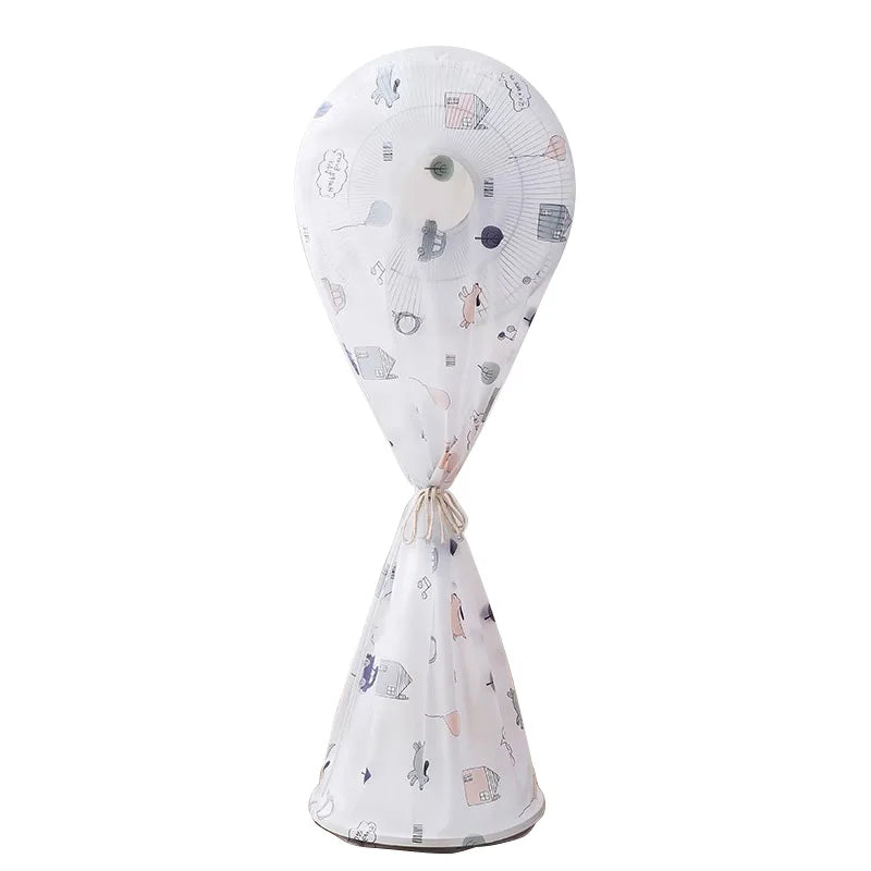 Floor Fan Cover Washable Waterproof Dustproof Standing Round Electric Fan Protective Cover Household Universal Storage Cover 