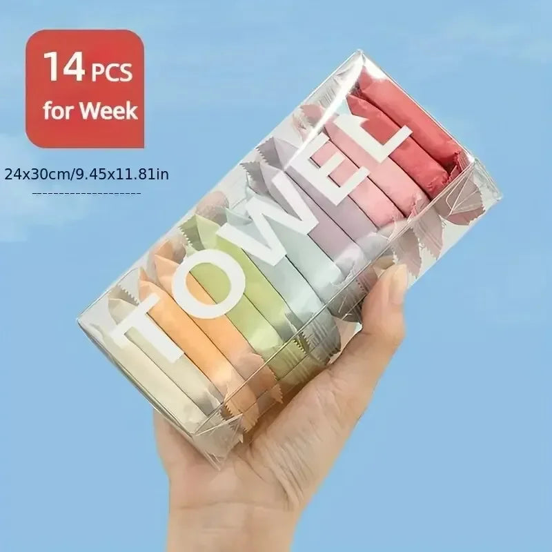 14pcs Compressed Disposable Face Towels for Travel and Daily Use